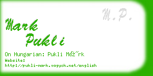 mark pukli business card